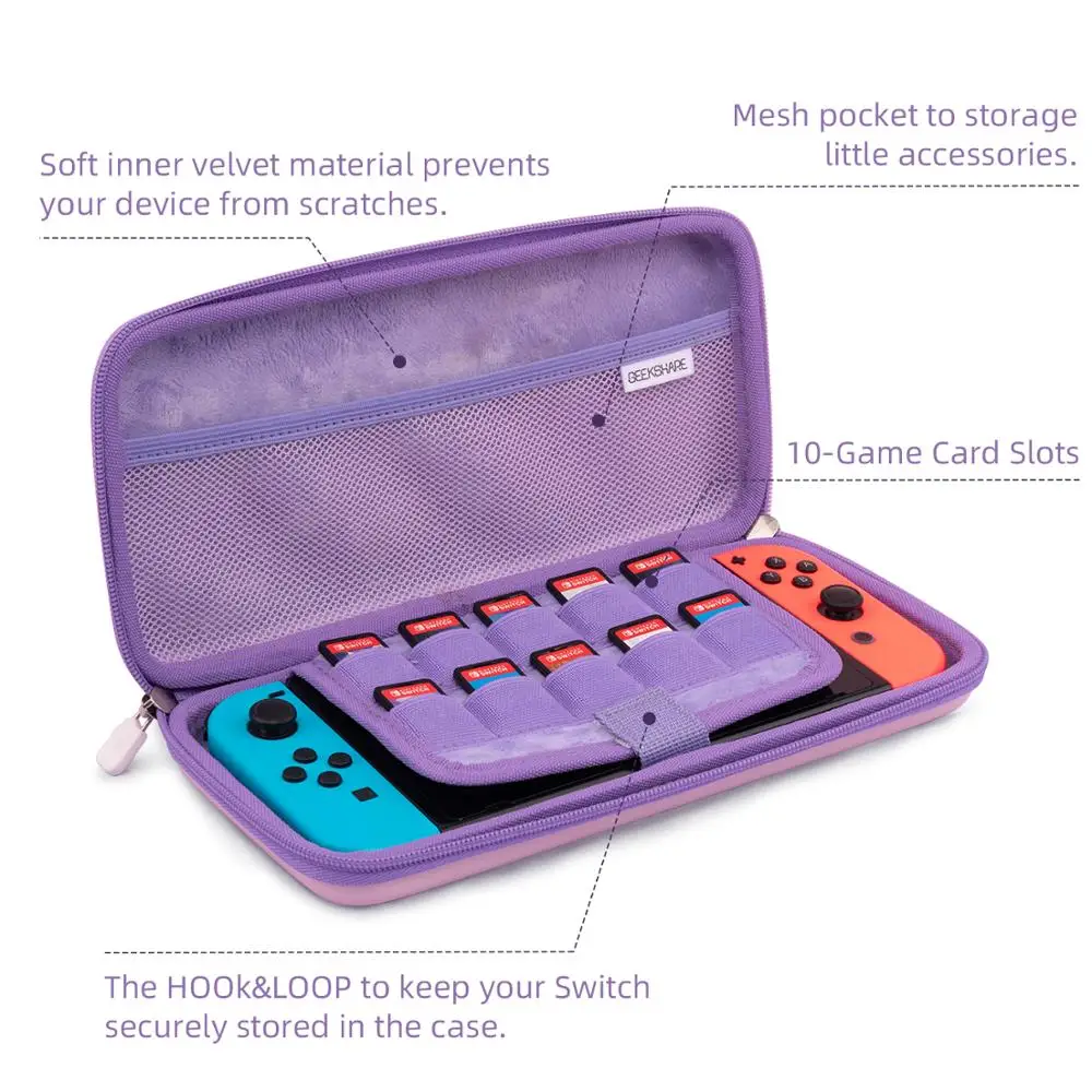 

Plug Benny Case for Switch - Portable Hardshell Slim Travel Carrying Case fit Switch Console Game Accessorie