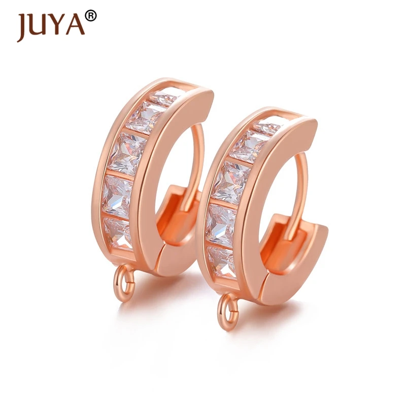 1 Pair Fashion Zircon Earring Hook Clasps Accessories For Earrings Jewelry Making Handmade DIY Findings Components | Украшения и