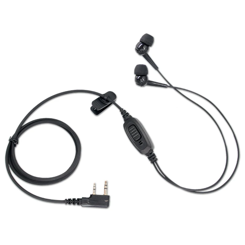 1 шт. 2 Pin уха наушник bluetooth гарнитура PTT с микрофоном для Kenwood радио BAOFENG иди и болтай