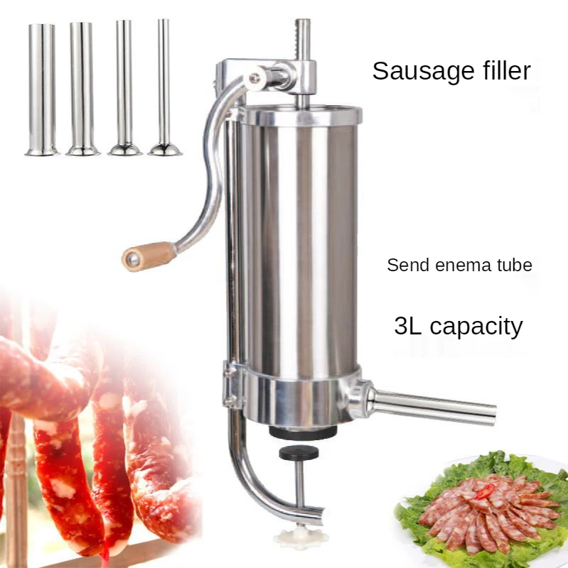 

6 LBS Homemade Sausage Stuffer Horizontal Stainless Steel