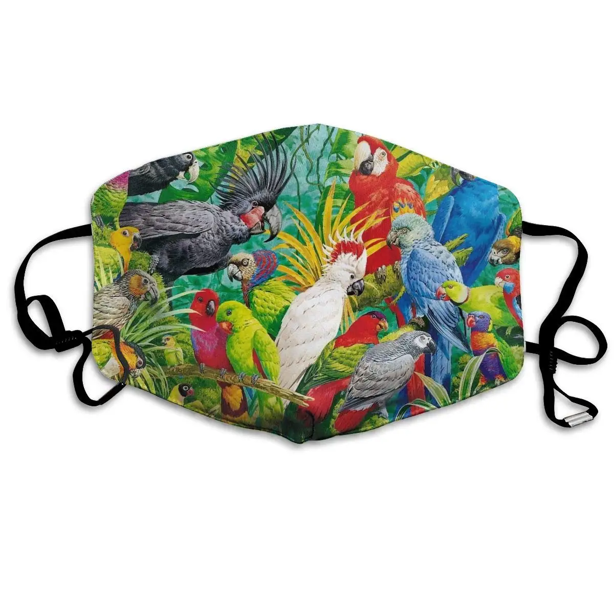 

Unisex Mouth Mask Parrots Paradise Funny Illustration Mask Polyester Anti-dust Mouth-Mask Fashion Customized Reusable Face Mask