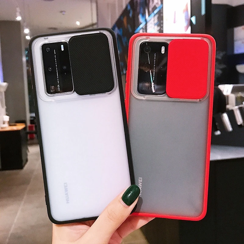Для Huawei P40 Pro Чехол Защита объектива камеры Прозрачная Матовая Мягкая задняя