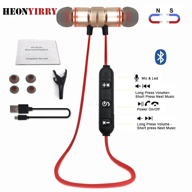 Спортивные Bluetooth наушники стерео музыкальные беспроводные для телефона