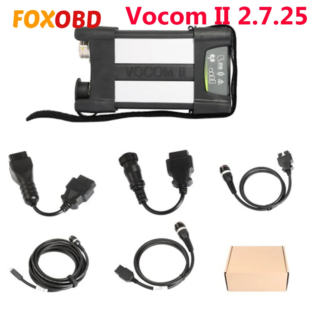 VOCOM II vocom 2 88894000 с PTT 2.7.25 технический инструмент экскаватор тяжелый диагностический сканер для грузовиков vocom2