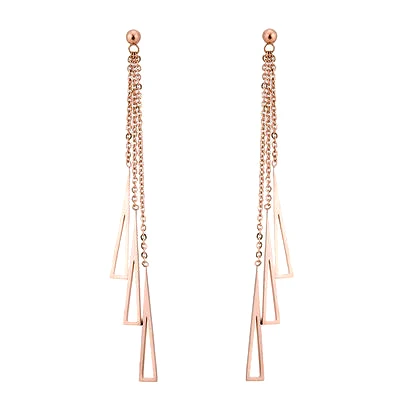 

Dangle Earrings For Women's S925 Silver Needle European And American Fashion Tassel Earrings Fine Triangle Jewelry Gifts.