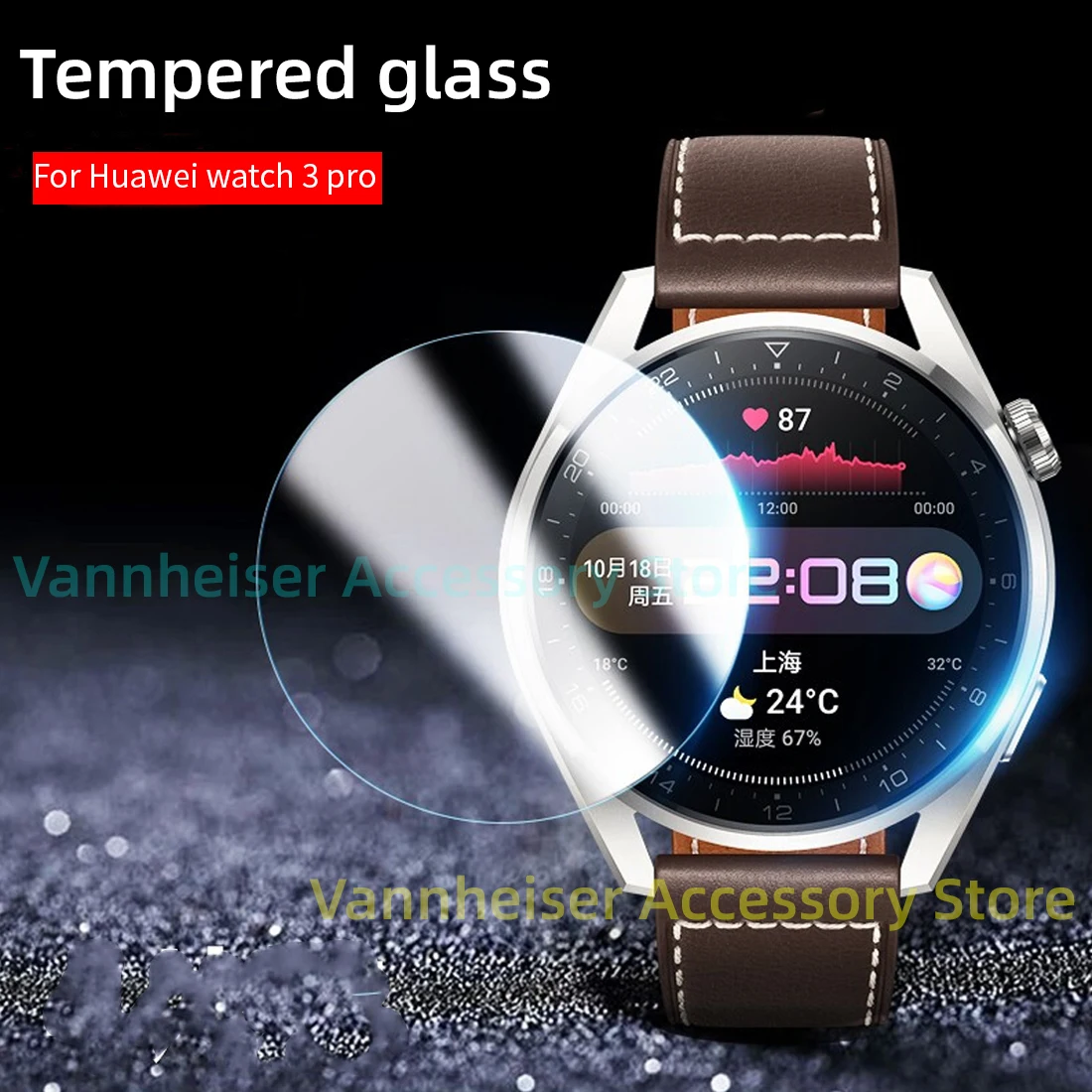 

1/3/5pcs Tempered Glass For Huawei Watch 3 Pro Screen Protector Smart Watch Film Guard Cover For Huawei Watch 3 Pro Protective