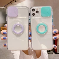 luxury camera protection ring holder phone case for iphone 13 12 11 pro xs max xr se x 7 8 plus shockproof bumper clear cover