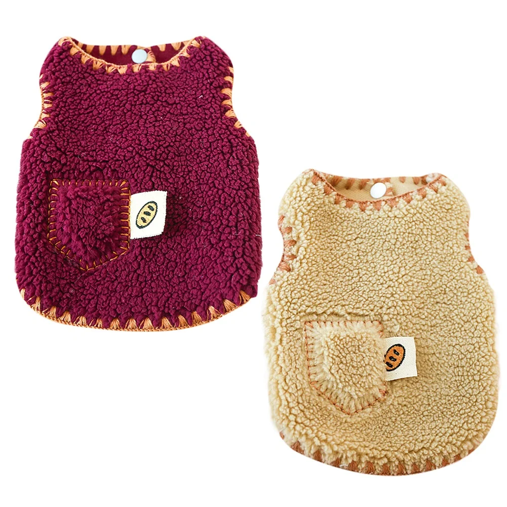 

Зимняя одежда для домашних животных с милым принтом, теплая шерстяная вязаная рубашка для собак и кошек, куртка, пальто для маленьких и сред...