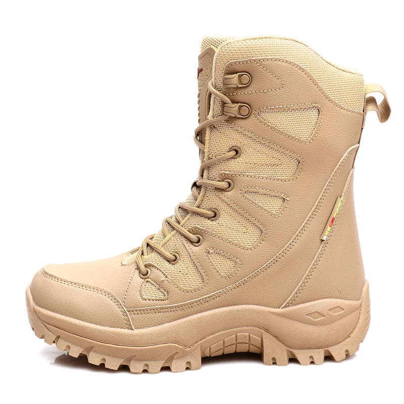 

2020 New High-help Army Boots Men and Boots Special Forces Combat Boots Desert Tactical Ground Combat Boots Climbing Shoes Men