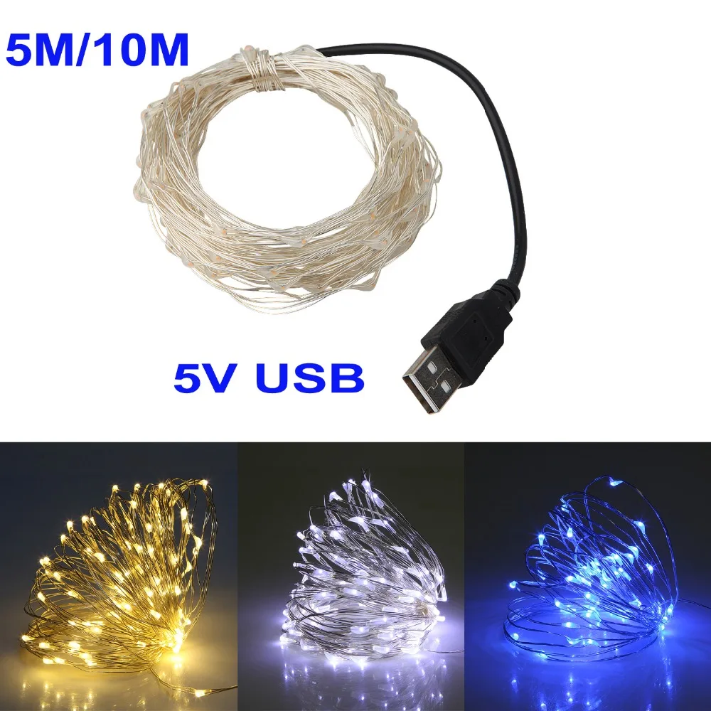 50 100LED Lamps USB String Lamps With Fairy Garland Indoor Outdoor For Celebration Wedding Christmas Party Decoration