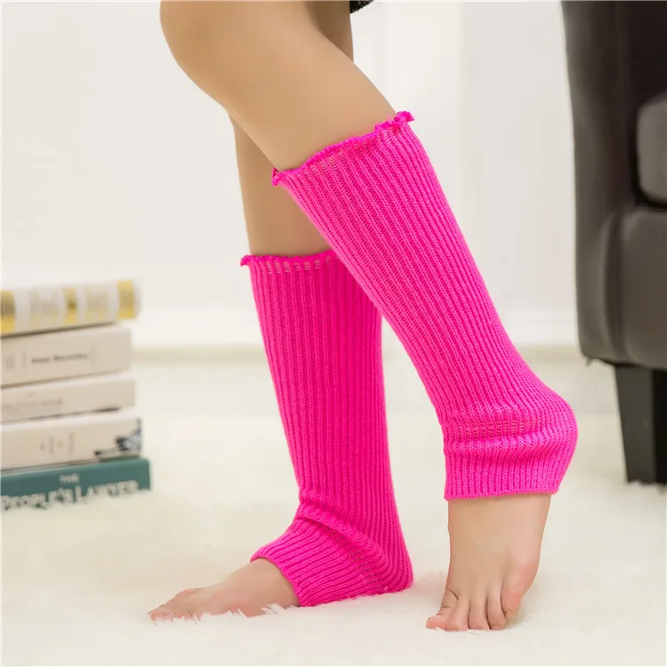 1 пара Гетр вязаные крючком неоновые высокие гетры носки кашемировые сапоги