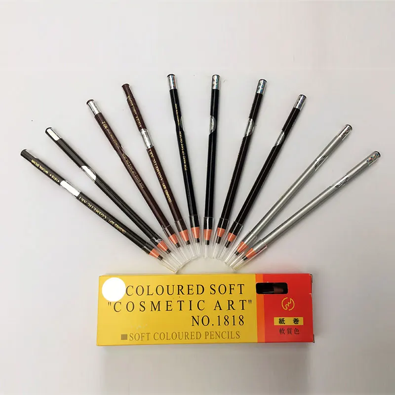 3pcs Eyebrow Pen Waterproof Tip Tattoo Pencil Long Lasting Natural Makeup Professional Fine Sketch Eye Brow | Красота и здоровье