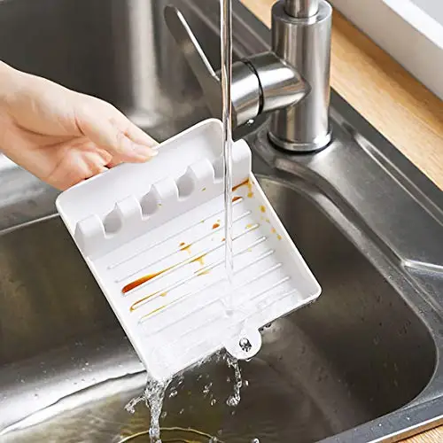 

Kitchen Utensil Rest, Spoon Rest, Kitchen Utensil Set Upgrade Hanging Design, Heat-Resistant, BPA - Free Spoon Holder for Spoons