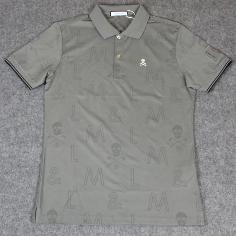 

2021 summer new golf short-sleeved men's sports and leisure golf T-shirt breathable POLO shirt jersey quilted cotton