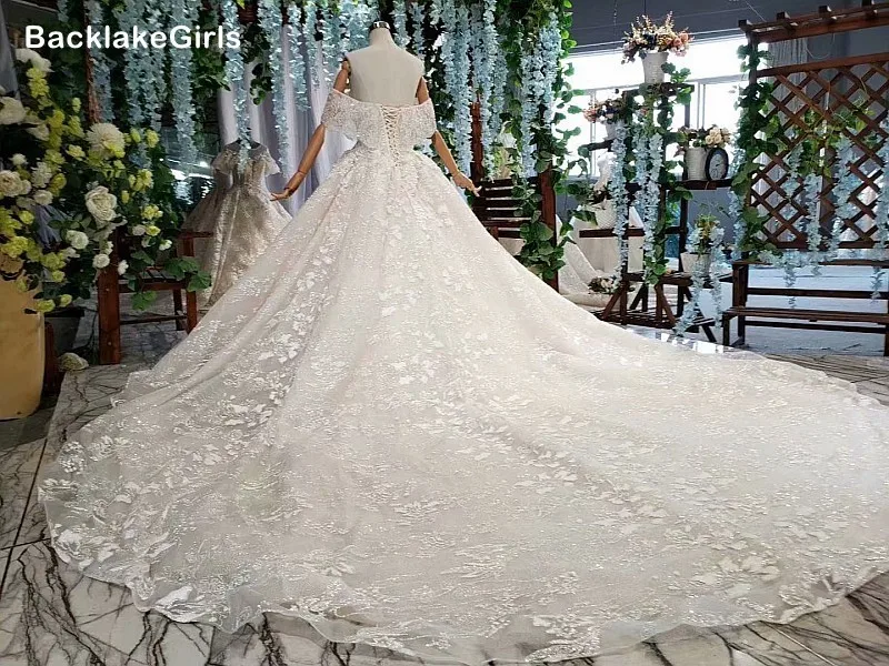 BacklakeGirls 2020 100% реальные фотографии Роскошные бальное платье Пышное свадебное