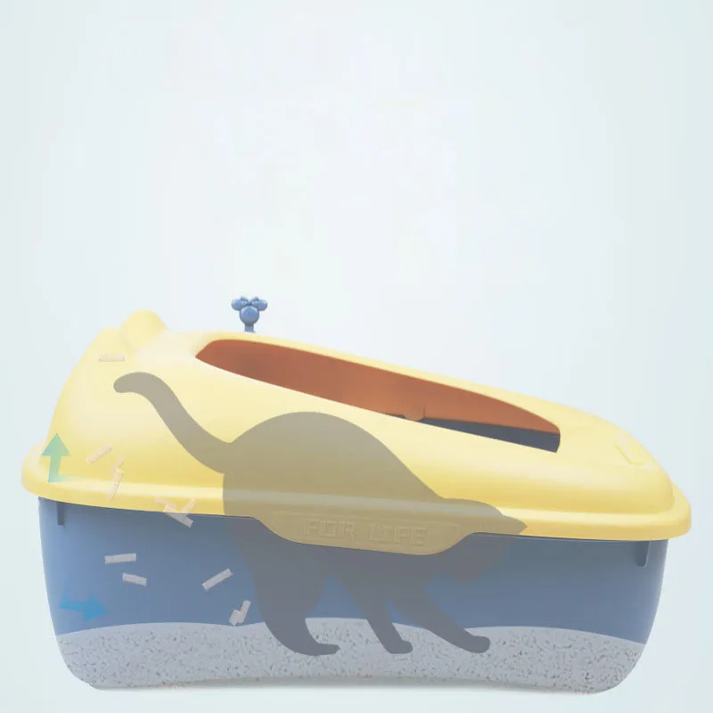 Контейнер для кошек с наполнителем Большая пластиковая подставка туалета