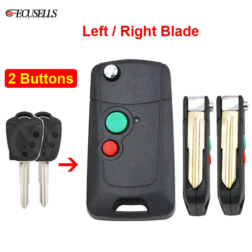 2 кнопки откидная оболочка ключа дистанционного управления чехол умный корпус