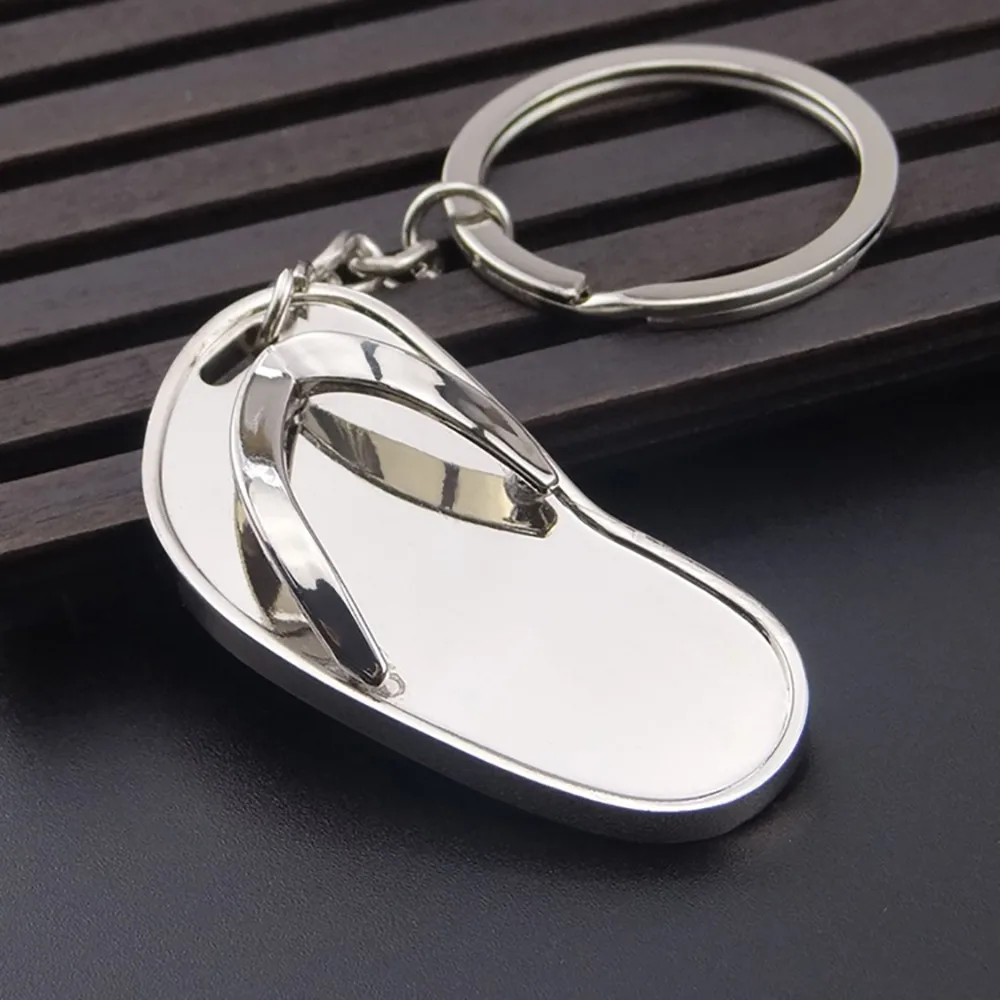 Новинка металлический брелок для ключей тапочек креативные подарки