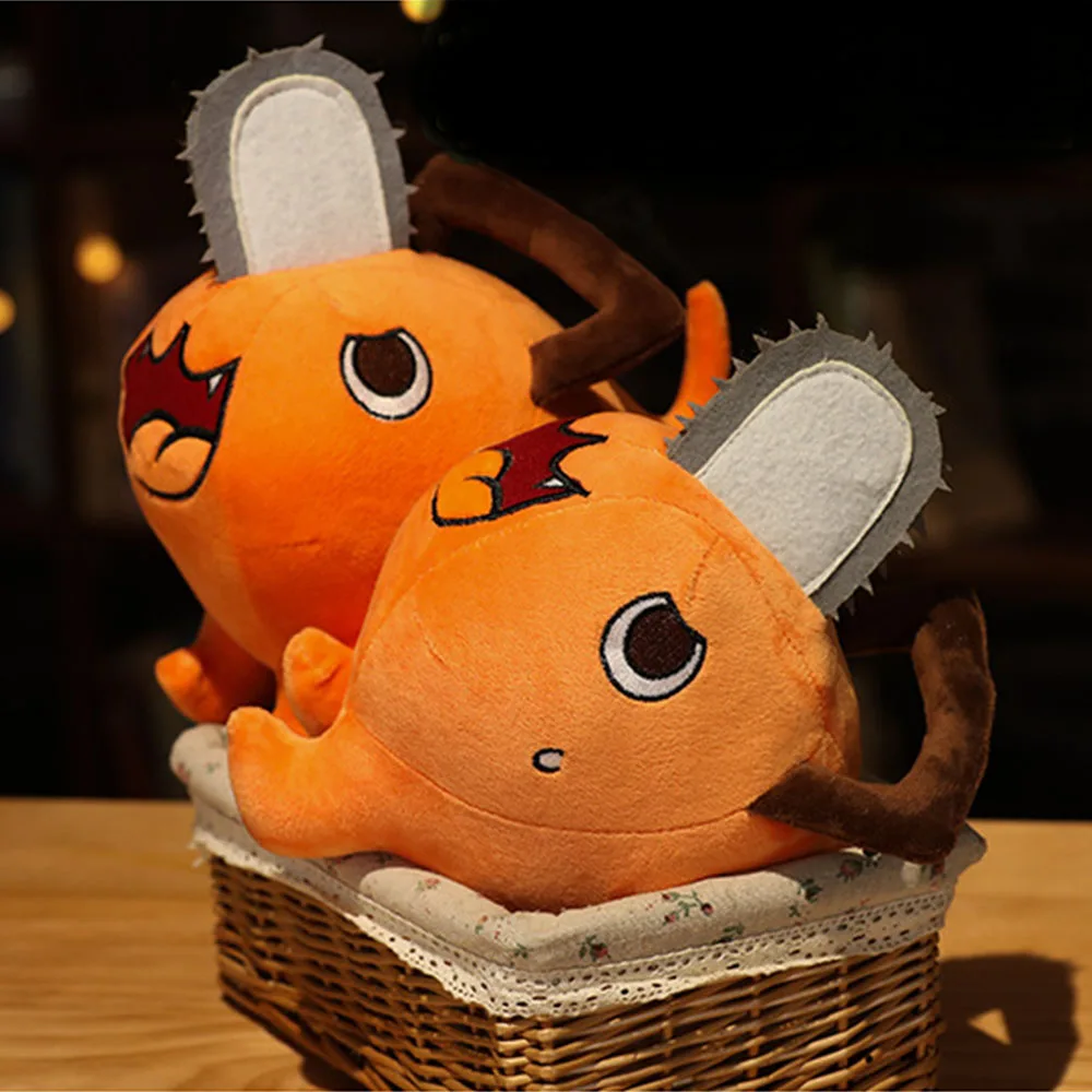 

25cm Japanese Anime Chainsaw Cosplay Pochita Plush Denji Pet Dolls Cute Kawaii Accessories Cartoon Fans Gift Collection Prop