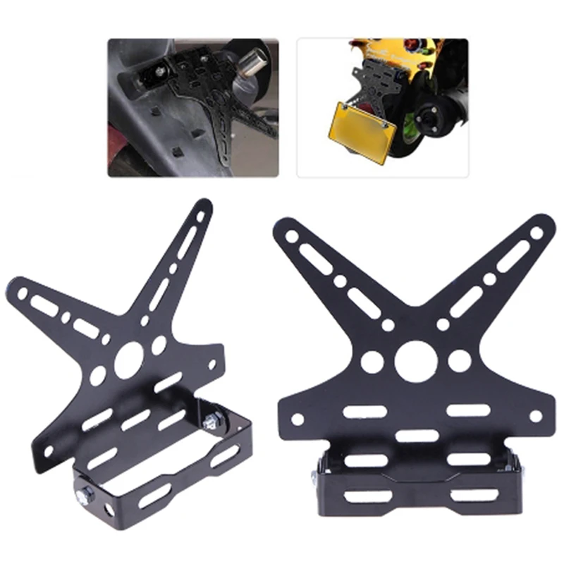 

Electroplate Aluminum Alloy Motorcycle Rear License Plate Frame Motorbike Bracket Scooter Adjusted Number Plate Holde