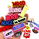 10 шт.компл. мультфильм английский фразу ПВХ с плоской задней частью письмо аксессуары ремесла для скрапбукинга 