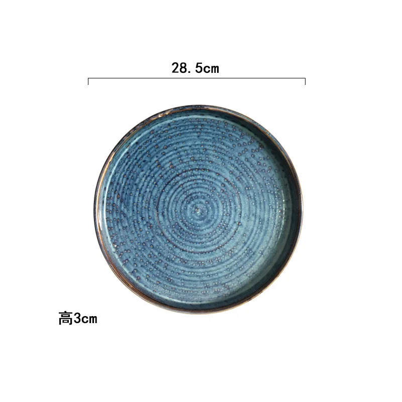 

Japanese creative ceramic kilns become retro uneven fish head bowl household round dish soup plate deep with side