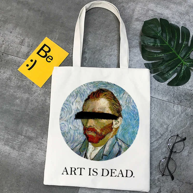 

Van Gogh shopping bag handbag shopping bolso bolsa grocery tote bag fabric reciclaje sacola string cabas