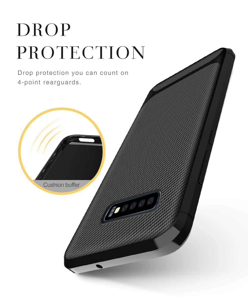 Samsung Phone Case For Galaxya A 20 30 40 50 S 60 70 11 plus s11 E Soft Silicon Cover Carbon Fiber TPU Shockproof |