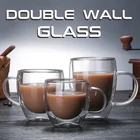 Прозрачная стеклянная чашка с двойными стенками, кофейная кружка, посуда для напитков, вино, клубника, молоко, посуда для бара, креативные термостойкие коктейльные чашки для водки