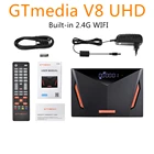 Новинка 2020 г., спутниковый приемник GTmedia V8 UHD 4K, встроенный 2,4G, поддержка Wi-Fi, стандартная проекцияS2S2X + TT2кабельфотографиякоробка ISDBT