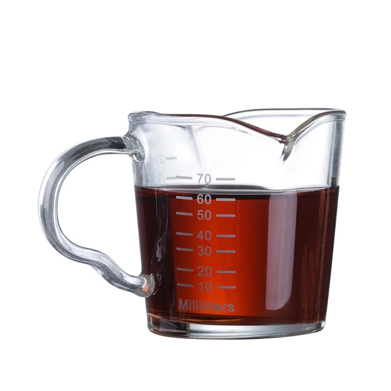 

Мерный стаканчик из термостойкого стекла для кофе эспрессо с двойным ртом