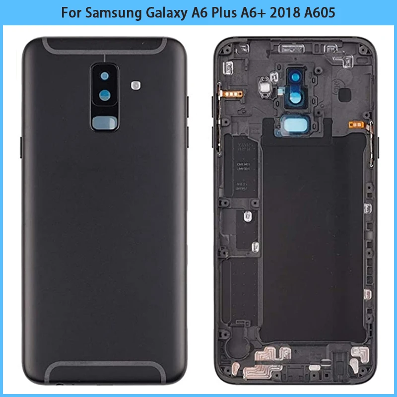 Новая крышка для аккумулятора A6 Plus Samsung Galaxy + 2018 A605 задняя кнопка регулировки