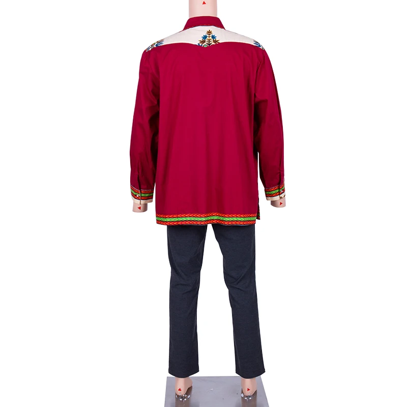 

In Stock Men Shirt African Print Shirt Long Sleeve Casual Men Clothes Traditional African Clothing XH005/XH009/XH006