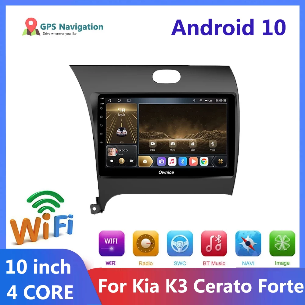 

9Inch Android10 2GB RAM 2din Car Radio Multimedia Video Player Navigation GPS DVD For Kia K3 Cerato Forte 2013 - 2017 2 DIN
