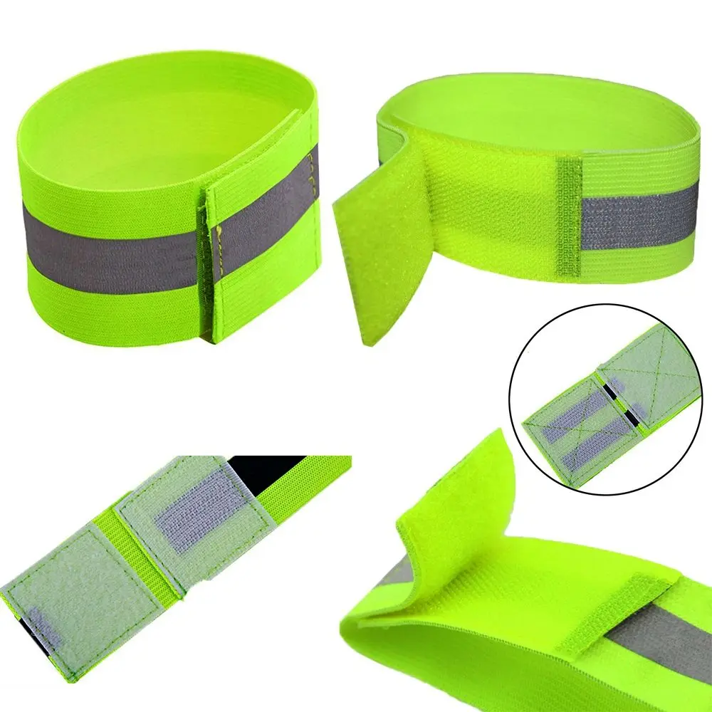 Running Fishing Cycling Reflective Strips Warning Wristband Safety Armband Bicycle Bind Pants Hand Leg Strap Tape | Спорт и