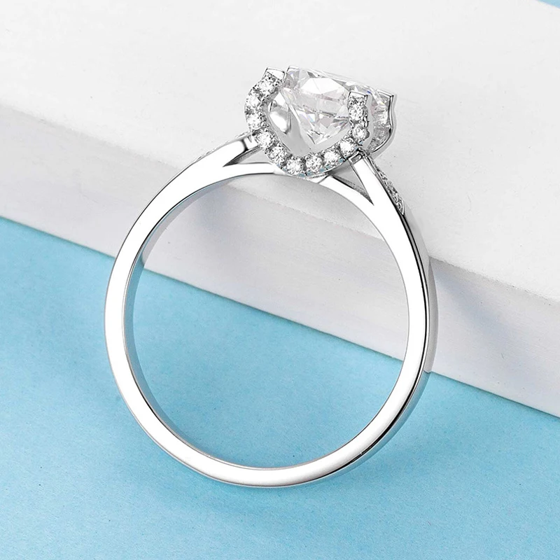 

Knobspin Eternity 100% 925 Sterling Silver Real 1 Carat D Color Moissanite Wedding Rings For Women Fine Jewelry Wholesale