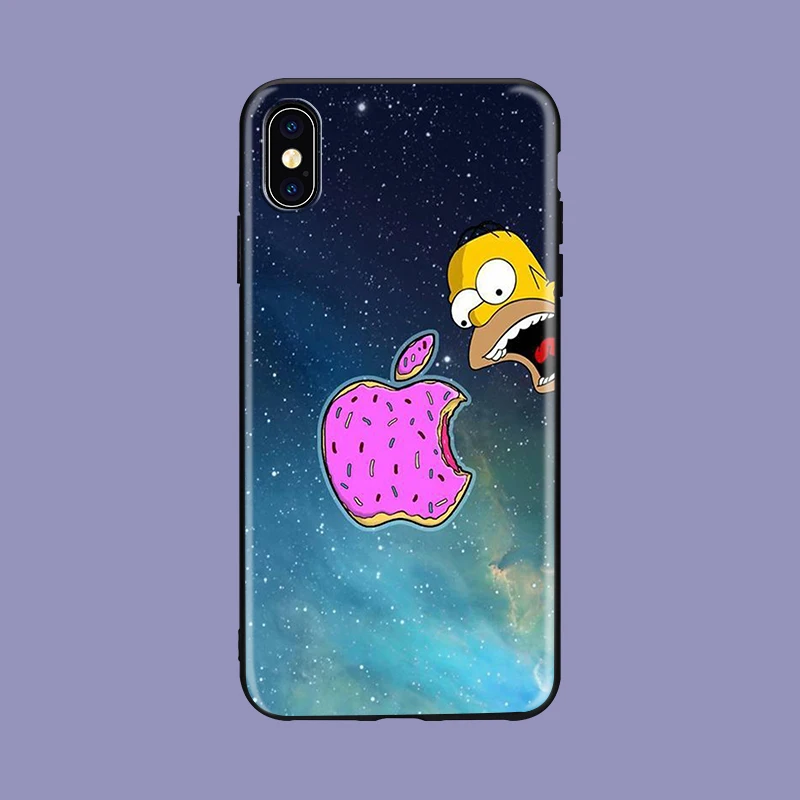 Симпсоны Забавные милые мультфильмы черный мягкий чехол для телефона из ТПУ чехол для iPhone11 pro 5 5S se 6 6s X Xs XR MAX 7 8 plus милый мультфильм - Цвет: XP03
