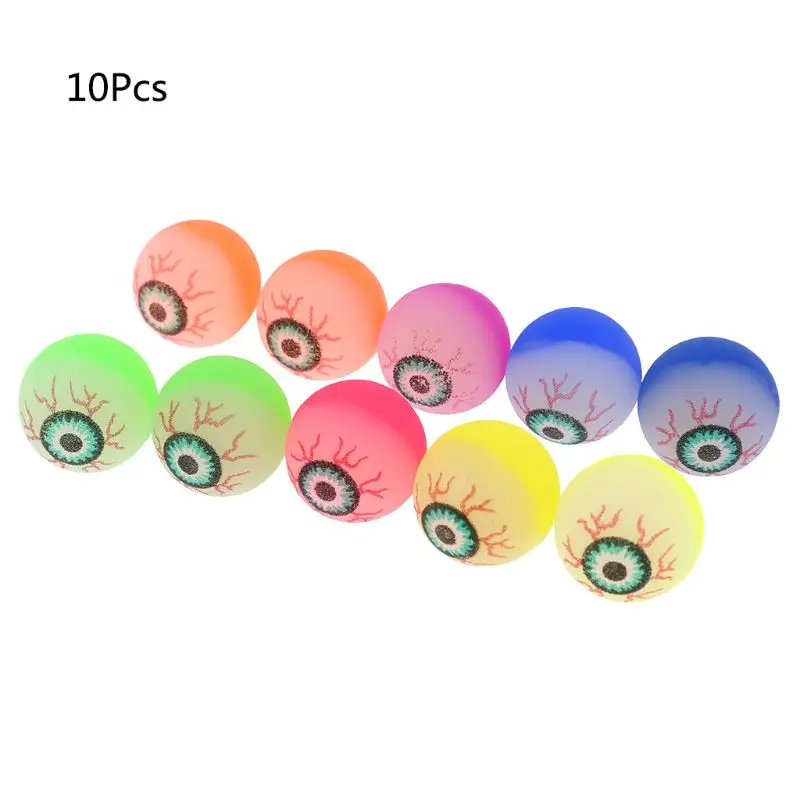 

10Pcs/Set Eye Ball Glowing Doll Bouncy Eyeball Horror Scary Halloween Cosplay Prop Party Haunted Decoration