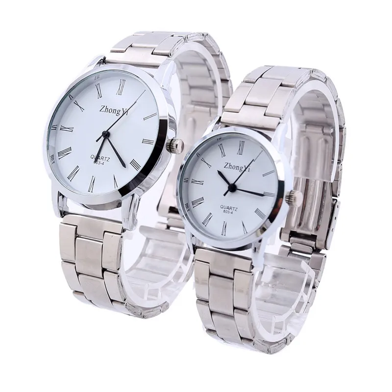 

Fashion Couple Lover's Watches Women Men Luxury Stainless Steel Analog Quartz Wrist Watch Watches Relogios Clock Hours