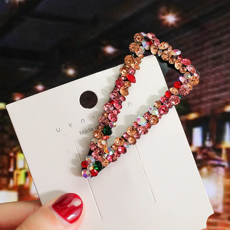 Популярные Стразы Заколки для волос отдыха в ночном клубе виде геометрических