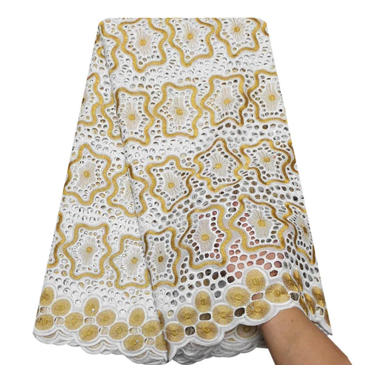 Чистый хлопок кружевная ткань для домашнего интерьера женское платье швейный