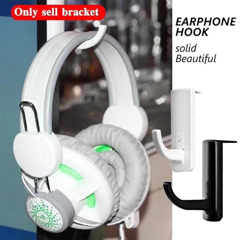 

Universal Headphone Hook Headset Hanger Wall Hook PC Earphone Monitor Holder Stand Stand Headphones 2 Hangable Color M7J6