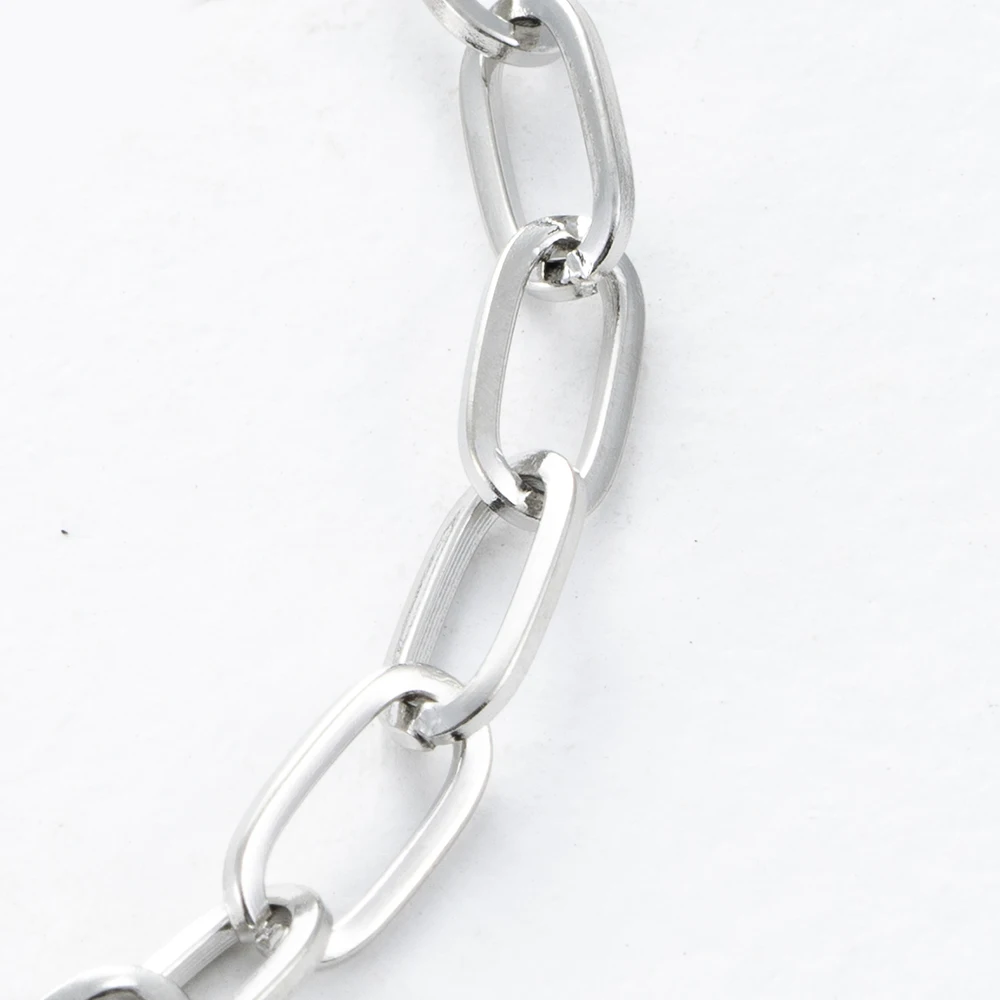 Модные Мужские Простые браслеты-цепочки из нержавеющей стали для женщин унисекс