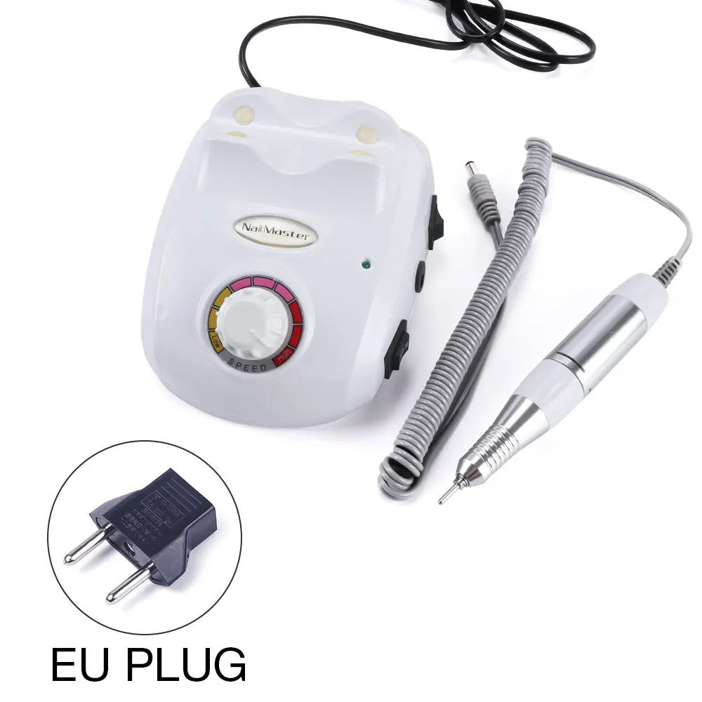 white EU plug Pro 30000 об/мин 30 Вт электрическая пилка для маникюра, оборудование для педикюра, маникюрный станок, набор сверл для ногтей, резак для геля для ногтей - Цвет: white EU plug