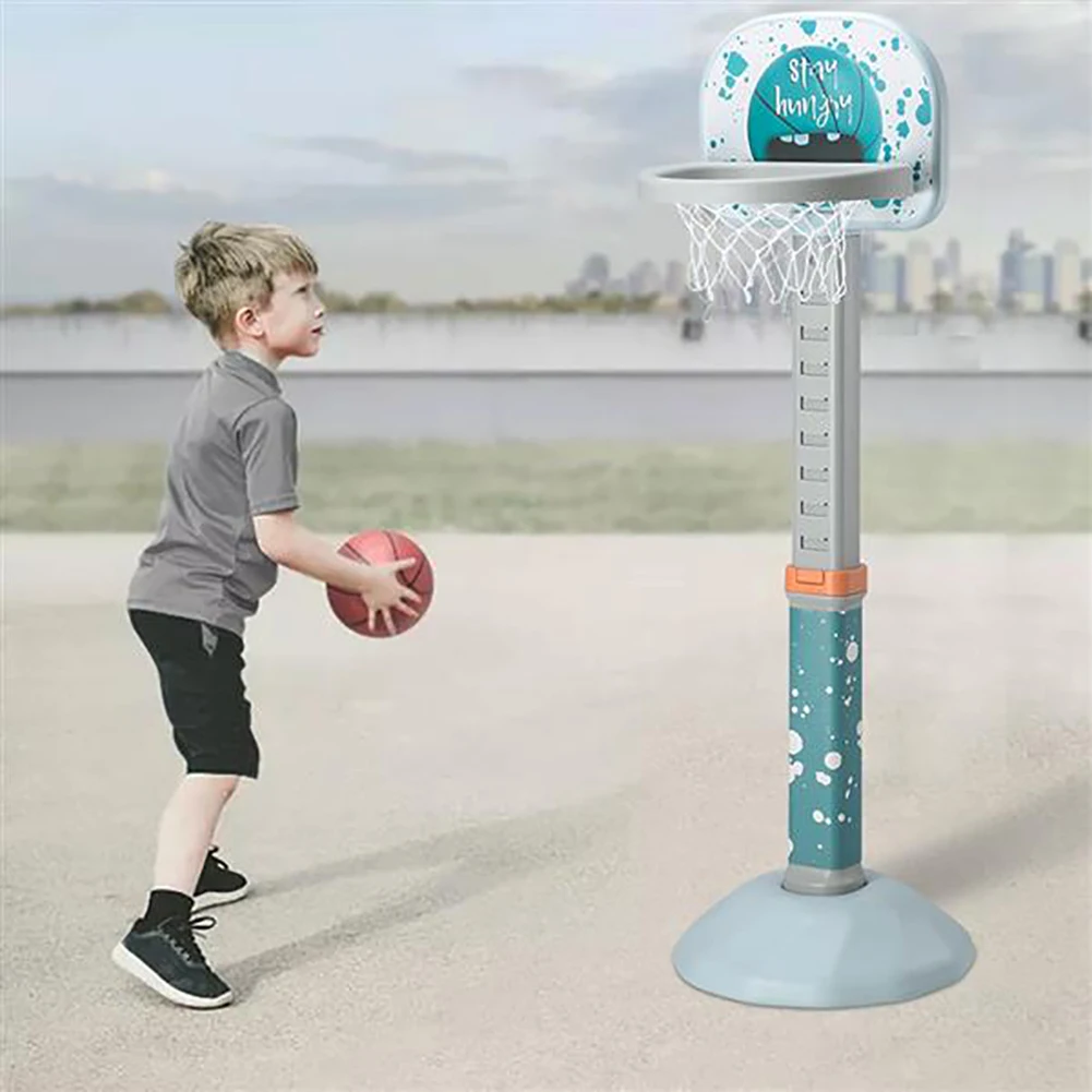 

Indoor and Outdoor Height Adjustable Basketball Hoop with Ball / Pump Blue-