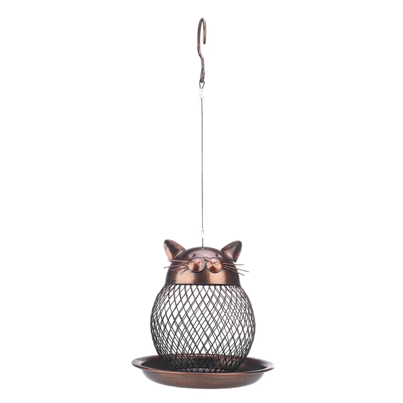 

Новая кормушка для птиц в форме кота, винтажный уличный Декор ручной работы, вилла, украшение для сада, подвесная птица