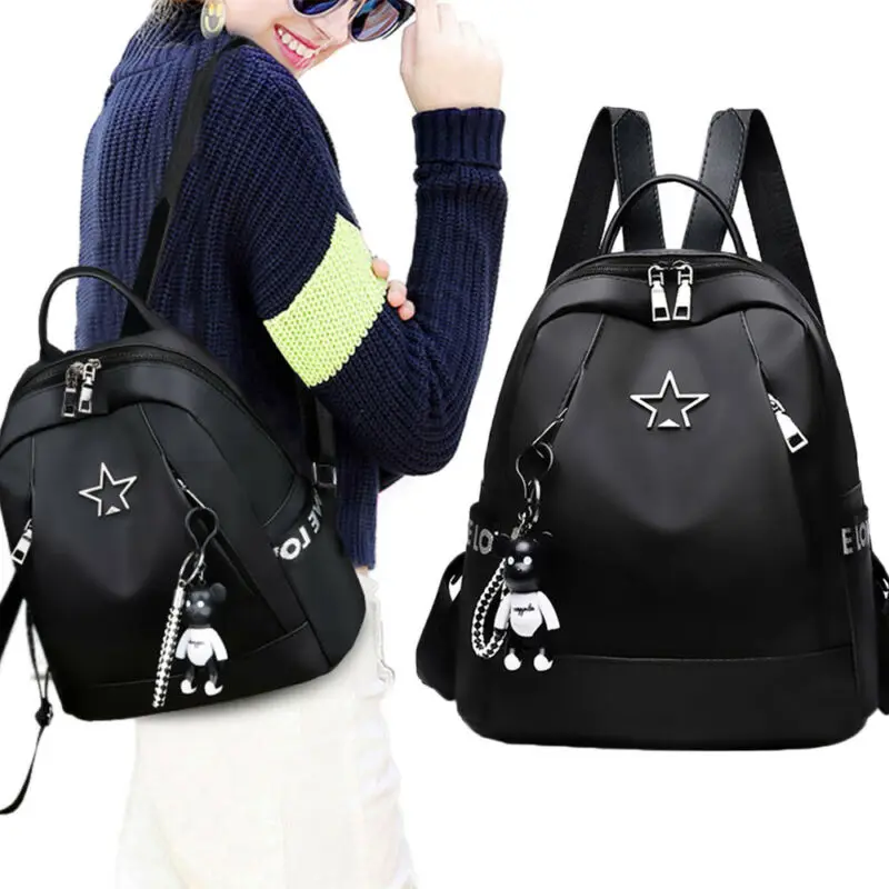 

2020 Newest Hot Women's Ladies Backpack Oxford Cloth Rucksack Female School Travel Shoulder Bag Anti-thief Pendant Backpack
