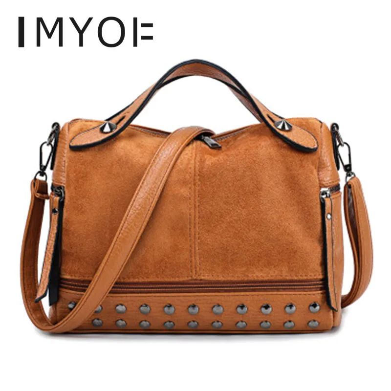 Женская сумка с заклепками дизайнерская женская через плечо в европейском и