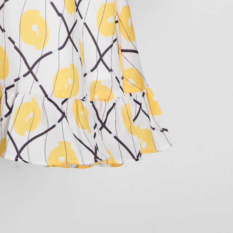 

Women Spring New Style Fashion Temperament Stand-up Collar Lantern Sleeve Single-breasted Design Lace-up Short Dress