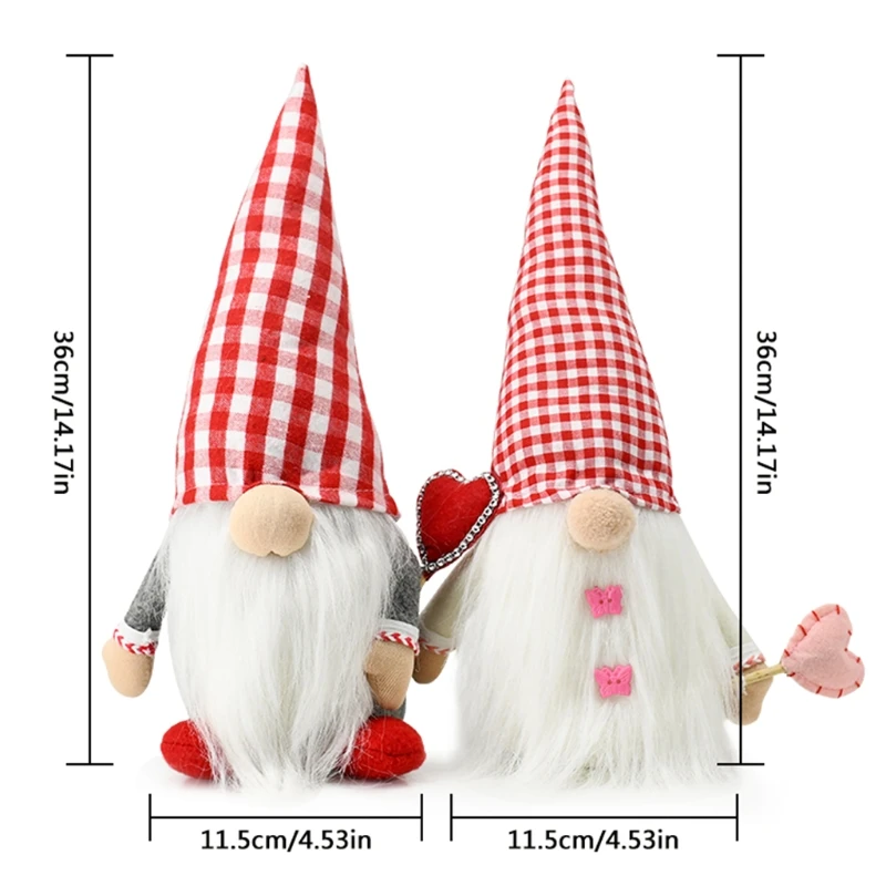 

Cute Valentine's Day Dolls Gifts Gnome Decor Home Party Decorations Kids Toys